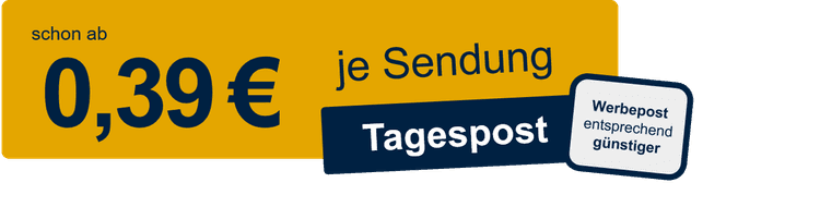 0,39 Euro je Sendung zeigt günstigen Massenversand