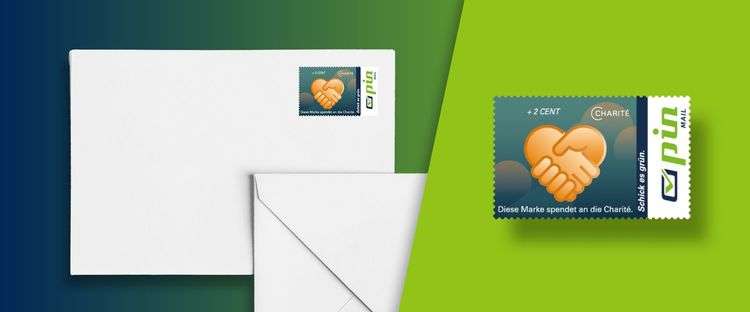 Spendenbriefmarke PIN AG