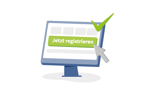 Jetzt registrieren Button