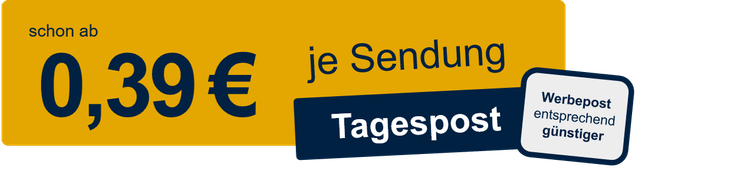 0,39 Euro je Sendung zeigt günstigen Massenversand