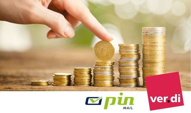 Münzstapel zeigen vierte Lohnerhöhung seit 2014